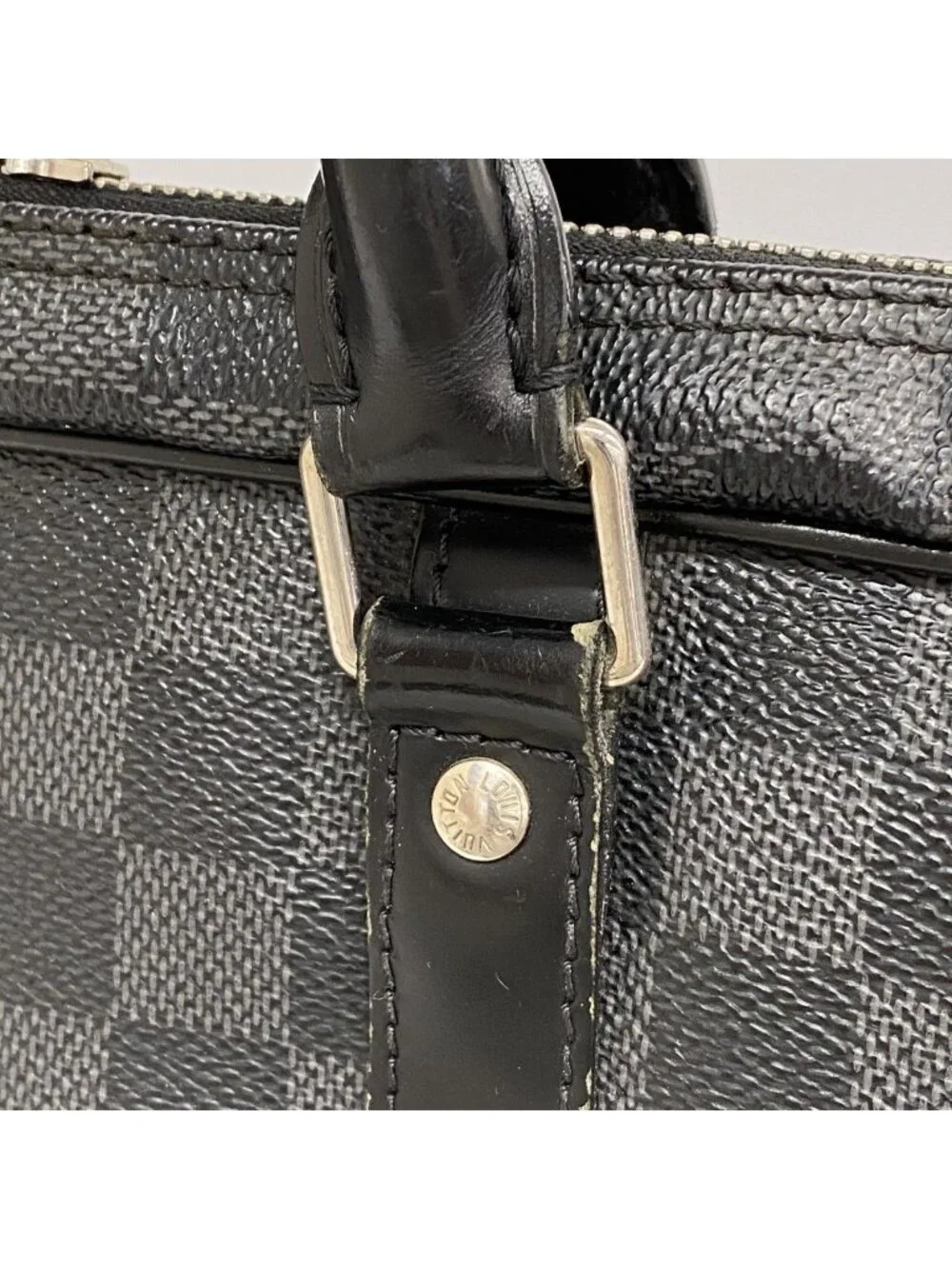 Louis Vuitton Briefcase Damier Graphite Porte Documents Voyage Black Gray